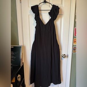 Time and Tru Black Midi Dress